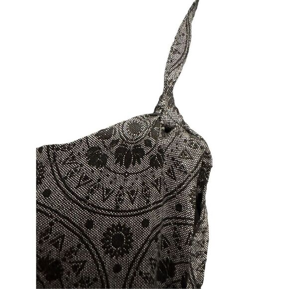 BEAUTIFUL Lakhays Boho Tie Overalls Linen-Like Medallion Wide Leg Lagenlook Ankl - Picture 5 of 9